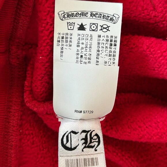 Chrome Hearts Red & White Triple Cross Embroidered Quarter Zip Sweater - Picture 7 of 7